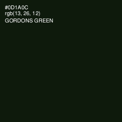 #0D1A0C - Gordons Green Color Image